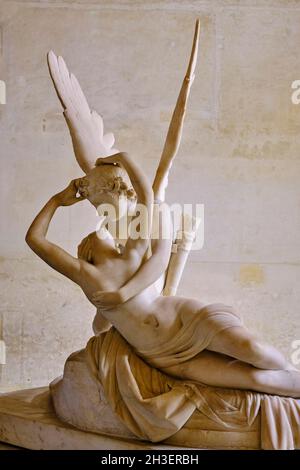 Frankreich, Paris (75), Louvre, Eros und Psyche von Antonio Canova Stockfoto