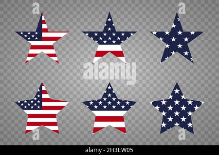 USA Stars Icon Set. Urlaubskonzept USA Stock Vektor