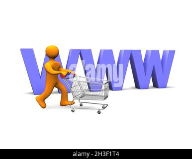 Maennel Einkaufswagen Stockfoto