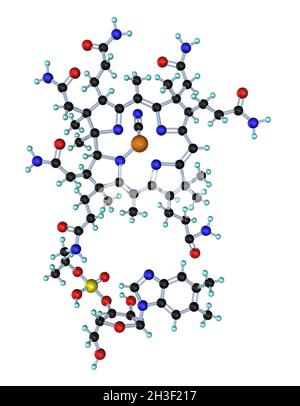 Molekül Vitamin B12 3D Stockfoto