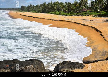 bekal Strand in der Nähe von bekal Fort, Kasargod, kerala, indien Stockfoto