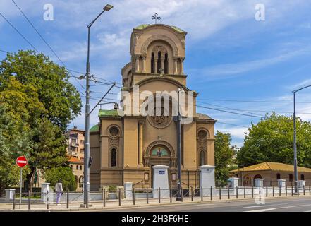 Belgrad, Serbien - 08. September 2021: Orthodoxe Kirche des Heiligen Alexander Nevsky in Belgrad, Serbien. Stockfoto