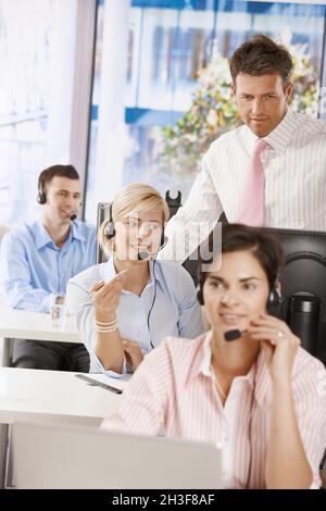 Manager beim Kundendienst Stockfoto