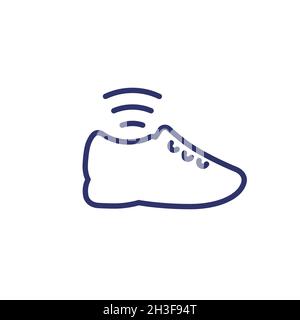 Symbol für die intelligente Schuhlinie auf Weiß Stock Vektor