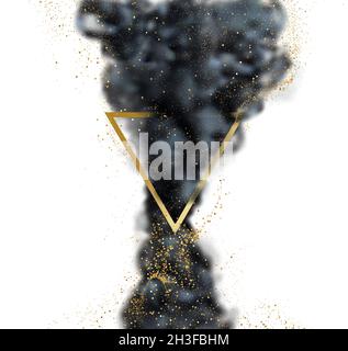 Holiday Abstract Black Powder Cloud Smoke Design-Element Stock Vektor