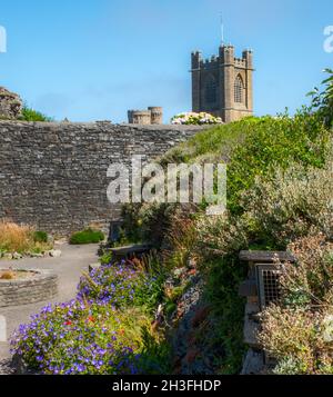 Aberystwyth Castle, (Walisisch: Castell Aberystwyth, Mid Wales. VEREINIGTES KÖNIGREICH Stockfoto