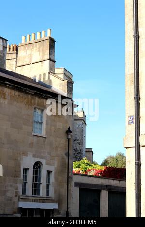 Architektur in Bath, der einzigen Stadt Großbritanniens, die zum Weltkulturerbe gehört Stockfoto