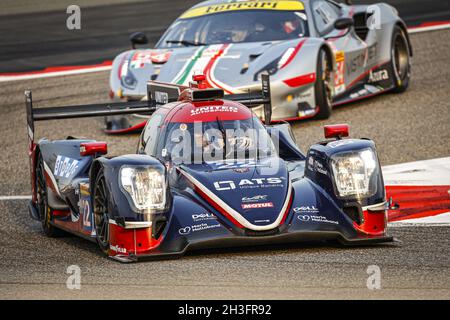 22 Hanson Philip (gbr), Scherer Fabio (che), Albuquerque Filipe (por), United Autosports USA, Oreca 07 - Gibson, Aktion während der 6 Stunden von Bahrain, 5. Runde der FIA-Langstrecken-Weltmeisterschaft 2021, FIA WEC, auf dem Bahrain International Circuit, vom 28. Bis 30. Oktober 2021 in Sakhir, Bahrain - Foto: Francois Flamand/DPPI/LiveMedia Stockfoto