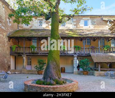 Plätze in der Stadt Bergerac. Neue Aquitaine. Frankreich Stockfoto