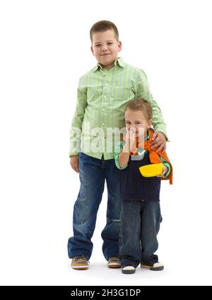 Trendige junge Brüder Stockfoto