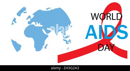 Welt-Aids-Tag. Design für Poster, Banner, T-Shirt. Vektordarstellung auf weißem Hintergrund isoliert Stock Vektor