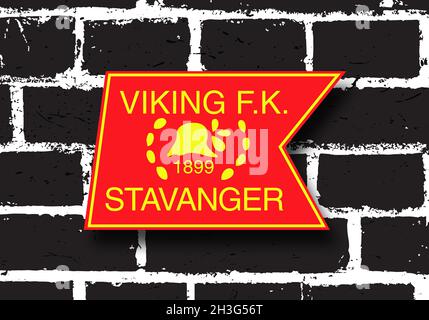 Wappen FC Viking, Stavanger, Fußballverein aus Norwegen Stockfoto