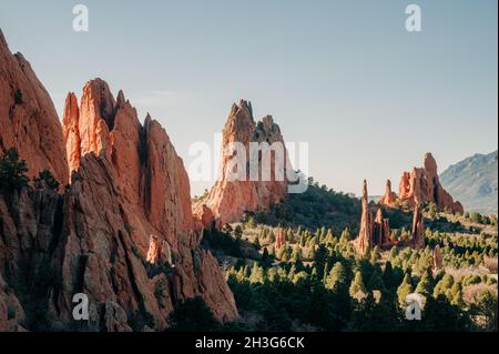 Morgen im Garden of the Gods, Colorado Springs, USA Stockfoto