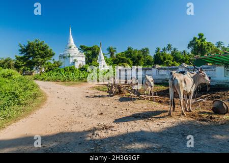 Ruinen der alten Stadt Inwa Ava und Mandalay, Myanmar Stockfoto