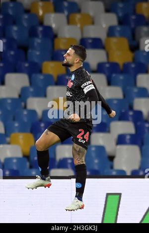 Napels, Italien. Oktober 2021. NAPELS, ITALIEN - 28. OKTOBER 2-0 Lorenzo Insigne von SSC Napoli während der Serie Ein Spiel zwischen SSC Napoli und dem FC Bologna im Stadio Diego Armando Maradona am 28. Oktober 2021 in Napels, Italien (Foto von Ciro Santangelo/Orange Picics) Credit: Orange Pics BV/Alamy Live News Stockfoto