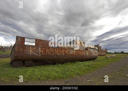 Kjusjur an der Lena / Yakutia Stockfoto