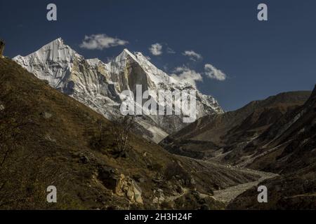 Bhagirathi-Gipfel (6856 m) Stockfoto