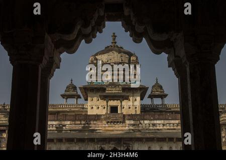 Jahangir Mahal in Orchha. Madhya Pradesh, Indien Stockfoto