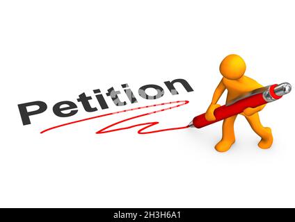 Übungspuppe Petition Stockfoto