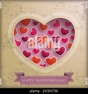 Vintage Valentine Hintergrund Stockfoto