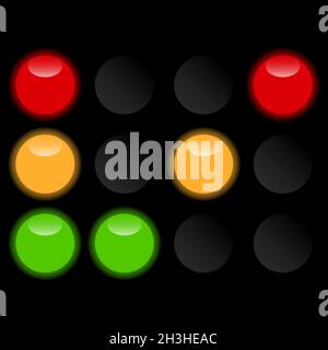 Ampel, Ampel, Semaphore-Symbol, Illustration - Stock-Vektor-Illustration, Clip-Art-Grafiken Stock Vektor