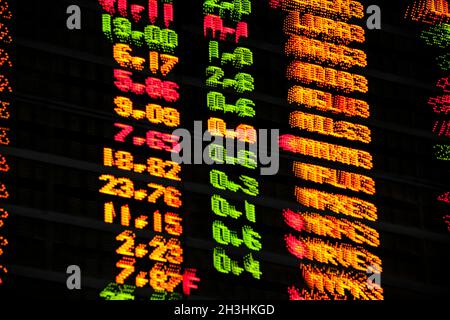 Real Live-Börse Handel Aktien Display-Panel. Hochwertige Fotos Stockfoto