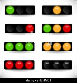 Ampel, Ampel, Semaphore-Symbol, Illustration - Stock-Vektor-Illustration, Clip-Art-Grafiken Stock Vektor