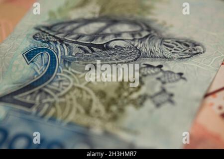 2 reais echte brasilianische Geldwährung reais Stockfoto