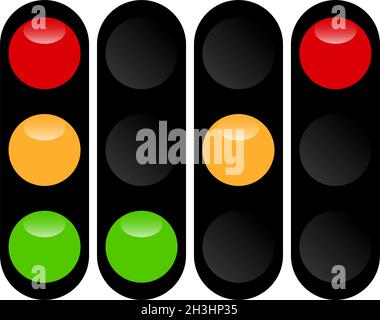 Ampel, Ampel, Semaphore-Symbol, Illustration - Stock-Vektor-Illustration, Clip-Art-Grafiken Stock Vektor