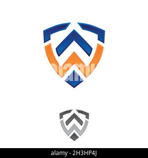 Abstraktes Schild Buchstabe W farbenfrohes Design für Ihr bestes Business-Symbol auf dem weißen Hintergrund. Vektorgrafik EPS.8 EPS.10 Stock Vektor