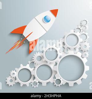 Gear Machine Growth Rocket PIAD Stockfoto