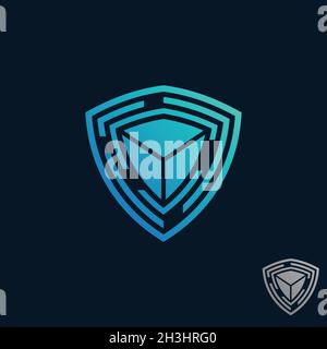 Symbol für sicheres technisches Design. Schild Schutz Tech Symbol Vektor Design Stock. Schutz Tech Symbol Industrie. Vektorgrafik EPS.8 EPS.10 Stock Vektor