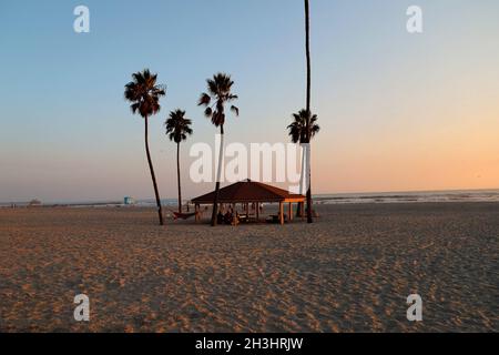 Pavillon Am Oceanside, California Beach Stockfoto