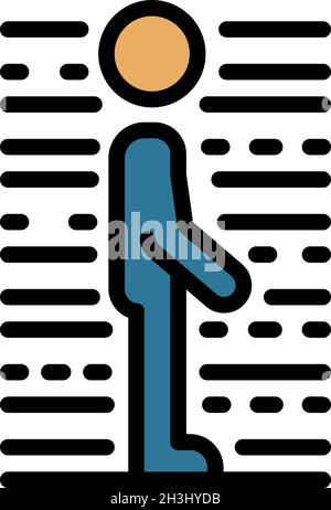 Foto-Symbol auf der Gefängnisseite. Umriss Gefängnis Seite Foto Vektor Symbol Farbe flach isoliert Stock Vektor