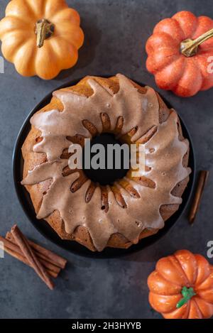 Frischer hausgemachter Kürbiskuchen Stockfoto