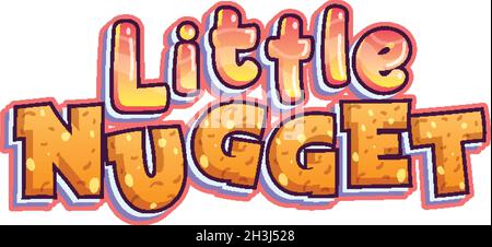 Little Nugget Logo Text Design Illustration Stock Vektor