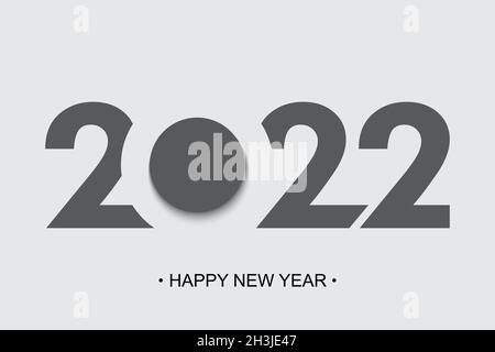 Frohes neues Jahr 2021 Text-Design-Logo. Vektorgrafik Stock Vektor