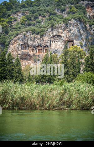 Ansicht der Ruinen in Kaunos antike Stadt (Türkei) Stockfoto