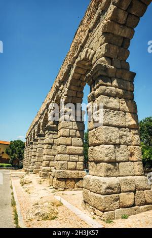 Die berühmten alten Aquädukt in Segovia, Spanien Stockfoto