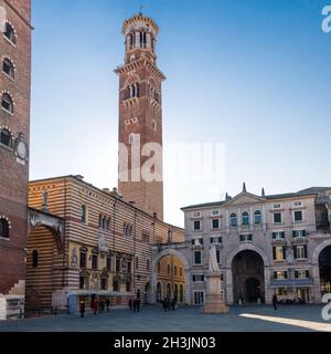 Piazza dei Signori in Verona Stockfoto