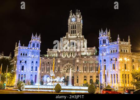 Cibeles Brunnen in Madrid Stockfoto