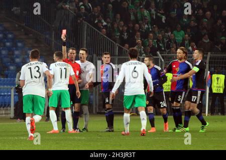 Fußball-Europa-League: 16-Finale, FC Basel vs. AS SAINT-Ã‰TIENNE Stockfoto