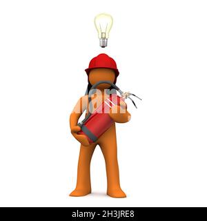 Feuerlöscher Für Glühlampen Stockfoto