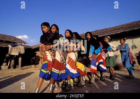 Nepal, Terai-Gebiet, Rana Tharu ethnische Gruppe Stockfoto