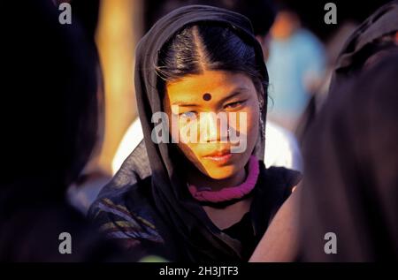 Nepal, Terai-Gebiet, Rana Tharu ethnische Gruppe Stockfoto