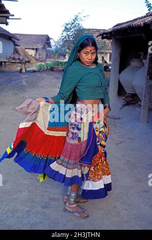 Nepal, Terai-Gebiet, Rana Tharu ethnische Gruppe Stockfoto