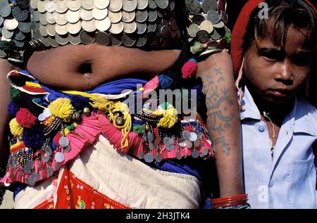 Nepal, Terai-Gebiet, Rana Tharu ethnische Gruppe Stockfoto