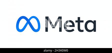 Neues Metalogo. Facebook hat den Namen neu gestaltet und neu gebrandet Stockfoto