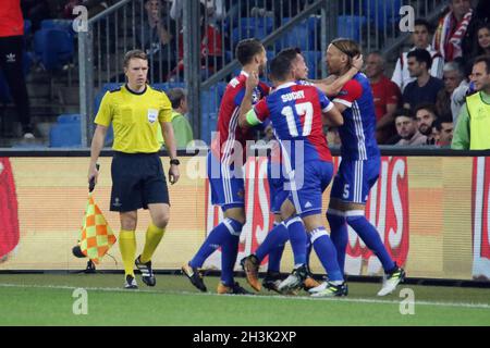 Football CL: 2. Etappe, FC Basel gegen Benfica Lissabon Stockfoto