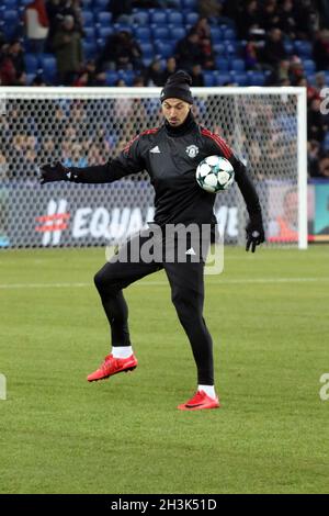 Football CL: 5. September, FC Basel gegen Manchester United Stockfoto